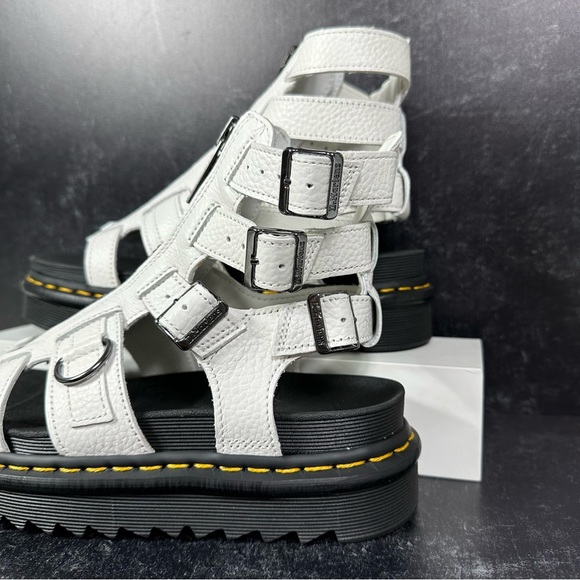 DOC OLSON ZIPPED MILLED NAPPA LEATHER STRAP GLADIATOR SANDALS WOMENS SIZE 8 NEW - Picture 9 of 10